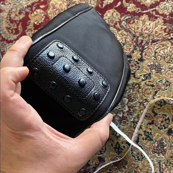 TOD’s Mickey Medium Black Nylon Shoulder Bag Genuine Leather Trim Made In Italy - Picture 9 of 11